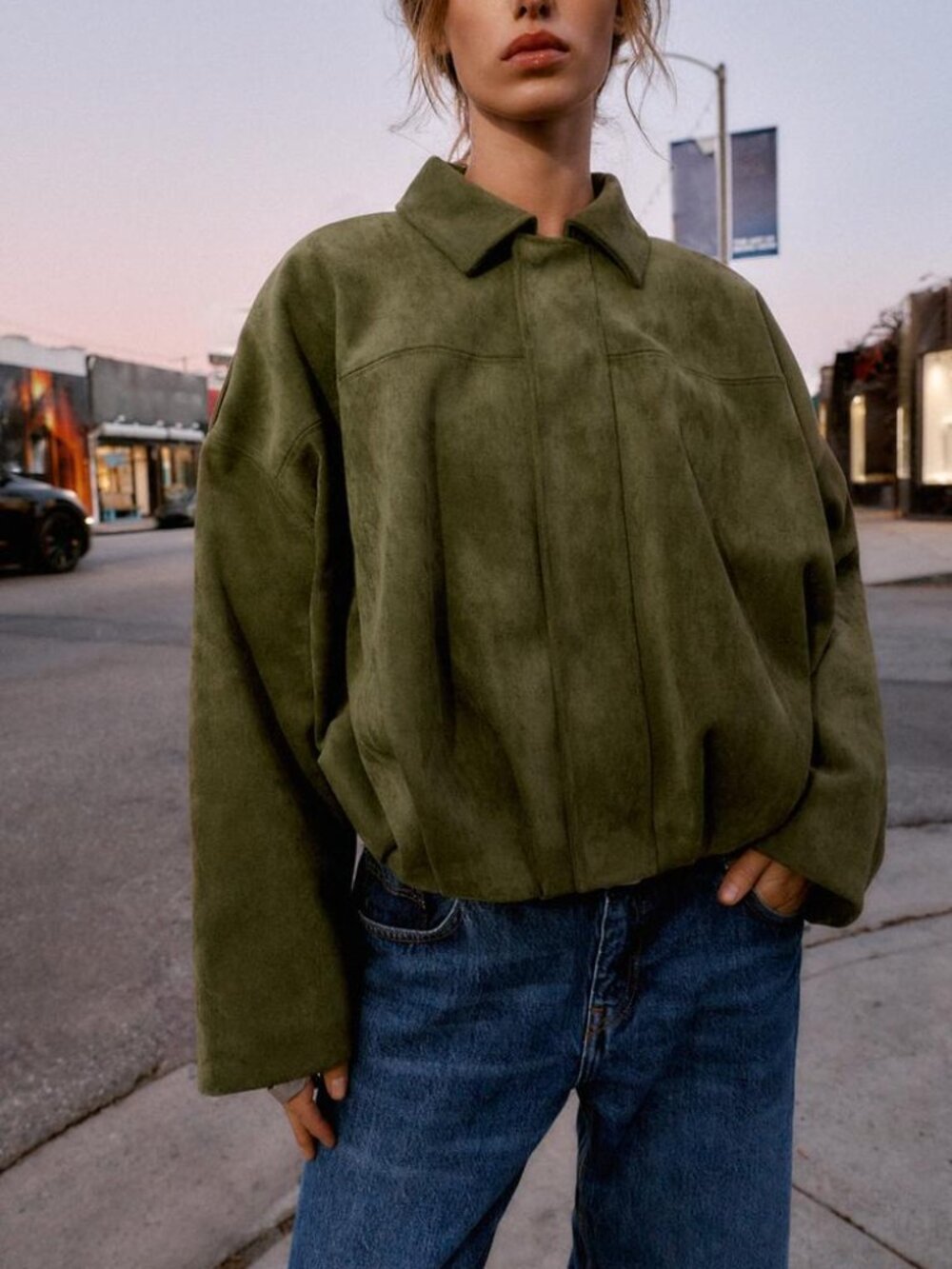 ZARA FAUX SUEDE JACKET